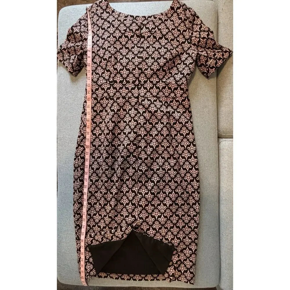 BODEN Talia Textured Dress 8 Long Career Office Classic Empire Waist Black - Picture 8 of 8